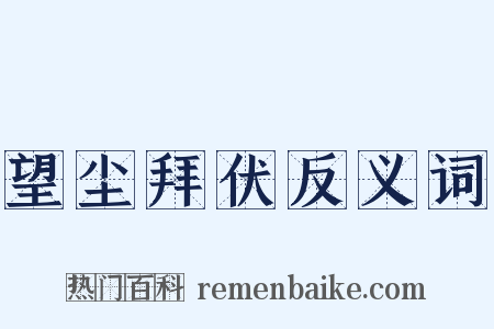 望尘拜伏反义词是什么意思的图片